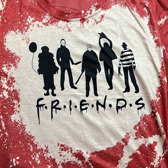 Halloween Friends Shirt Women Party Shirt Horror Theme Novelty Size Medium - Picture 5 of 7